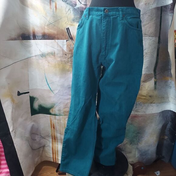 Cosmo Jeans Star Hiker Rare Teal Heavy Jeans With 5 Pocket Size 36 - Picture 1 of 4